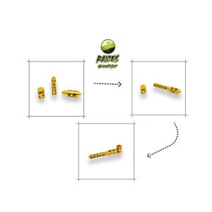 PIPA METAL DESARMABLE DORADA